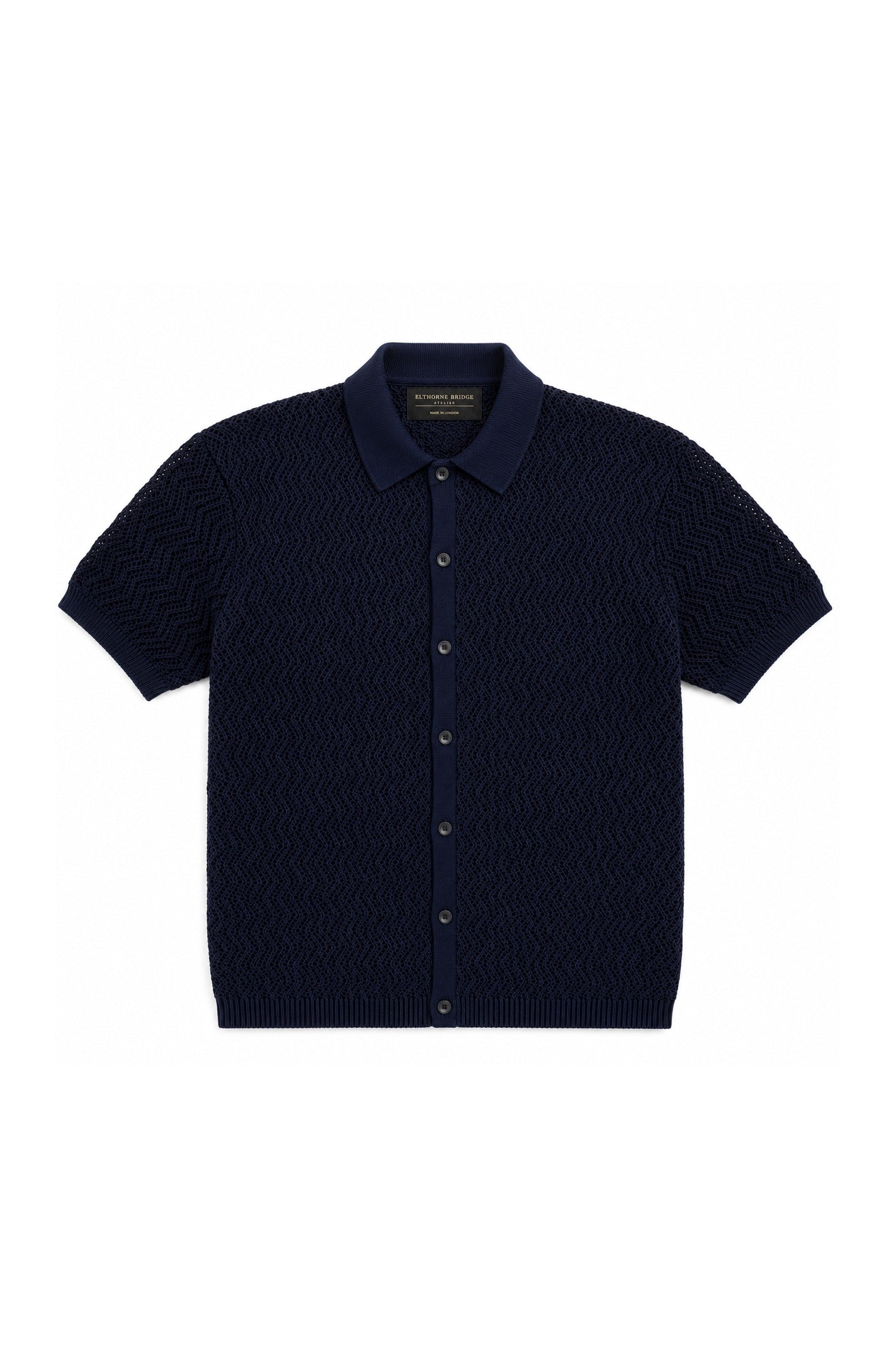 Navy Cotton Knit Shirt