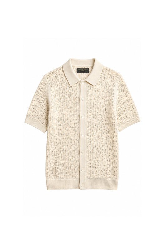 Ecru Cotton Knit Shirt