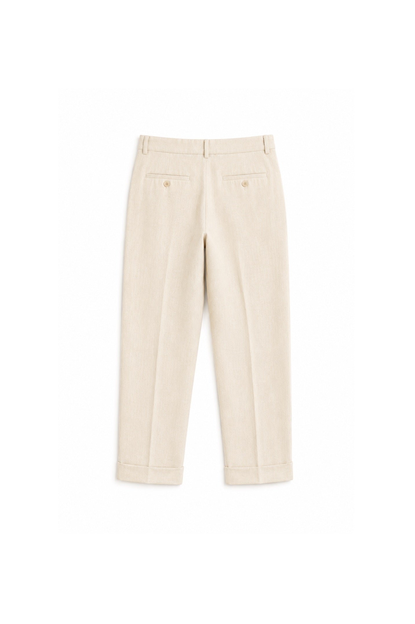 Ecru Cotton Pants
