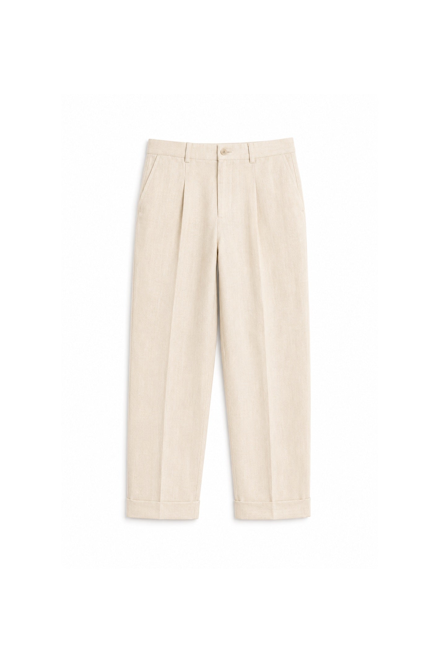 Ecru Cotton Pants